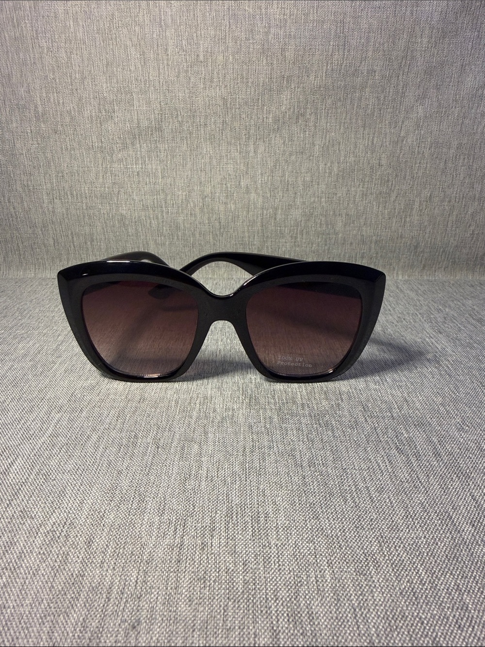a new day Black Cat-Eye Sunglasses with Brown Gradient Lenses